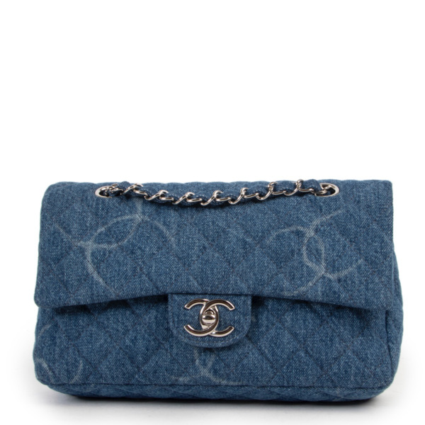 Chanel Classic Jumbo Single Flap 20B Denim with silver hardware