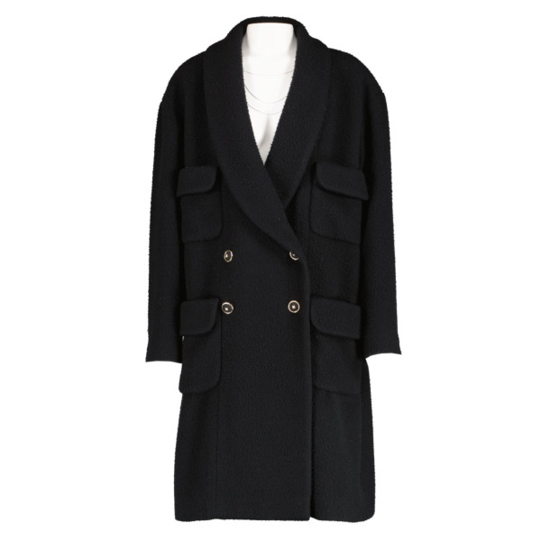 新品　定価から50%オフ　OVERCOAT　ウールシャツ　ブラック　M2 ll02379_chanel_black_wool_cash