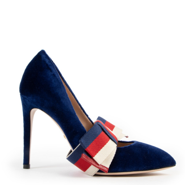 Gucci blue pumps sales