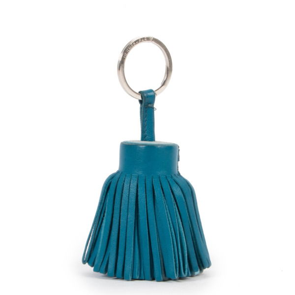 Hermès Blue Carmen Tassel Keychain Labellov Buy and Sell Authentic Luxury