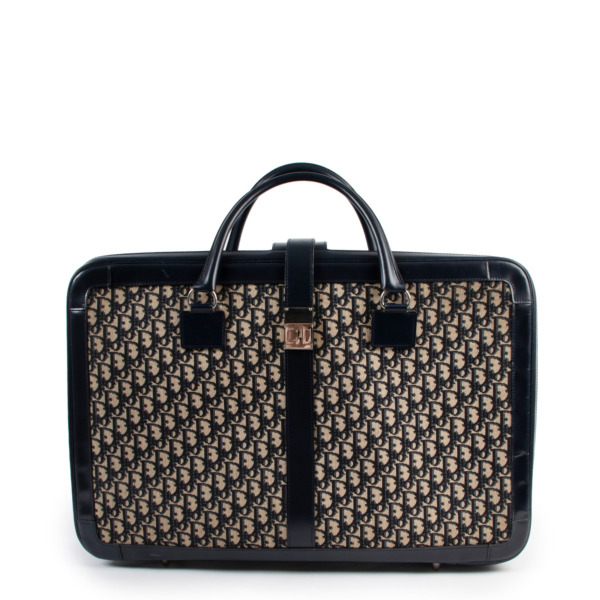 Christian Dior Vintage Oblique Monogram Medium Suitcase