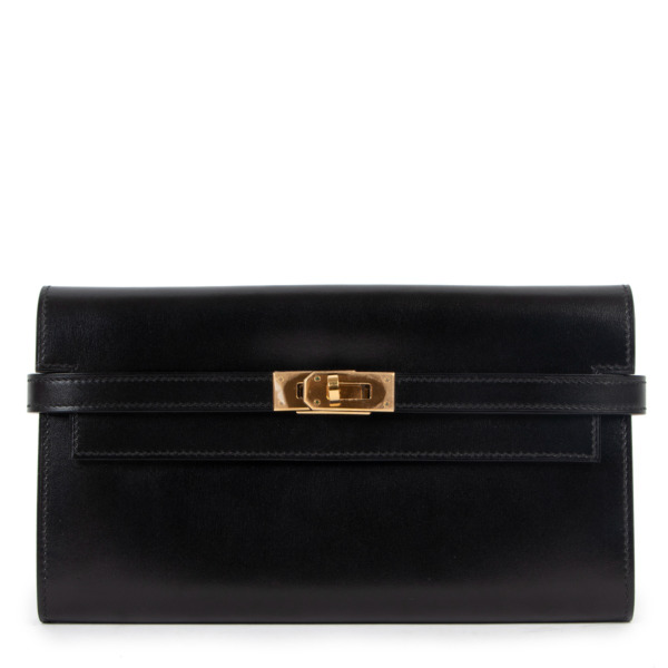 Hermès Kelly Classic Wallet Black Box GHW Labellov Buy and Sell