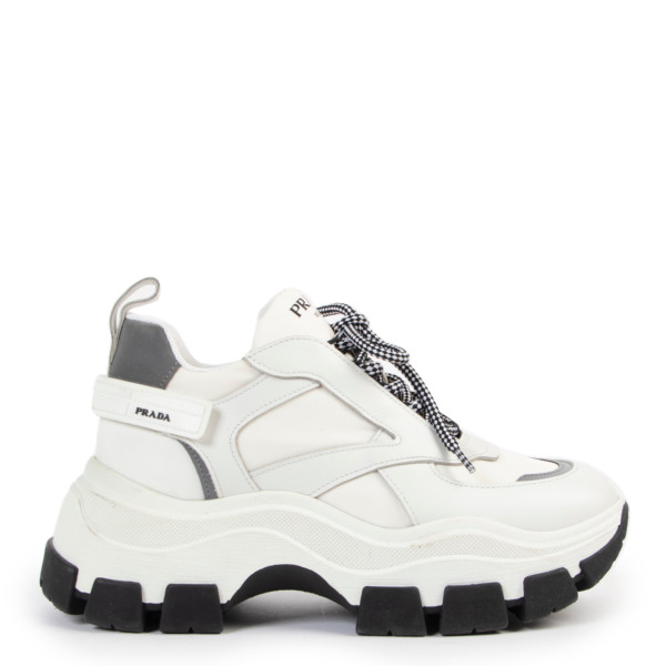 Prada Block White Sneakers - Size 40 ○ Labellov ○ Buy and