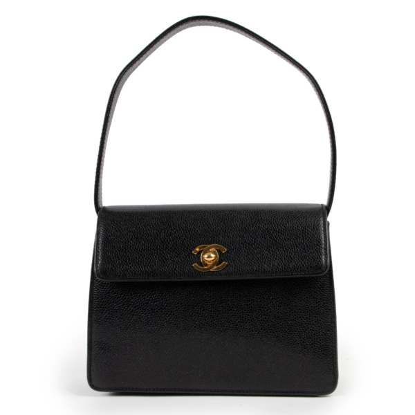 Chanel Vintage Black Caviar Mini Top Handle Bag Labellov Buy and Sell Authentic Luxury
