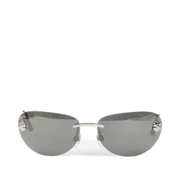 Chanel Black 4084 Camellia Oval Sunglasses ○ Labellov