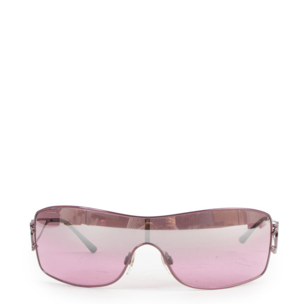 Chanel Ombré Swarovski Logo Shield Sunglasses