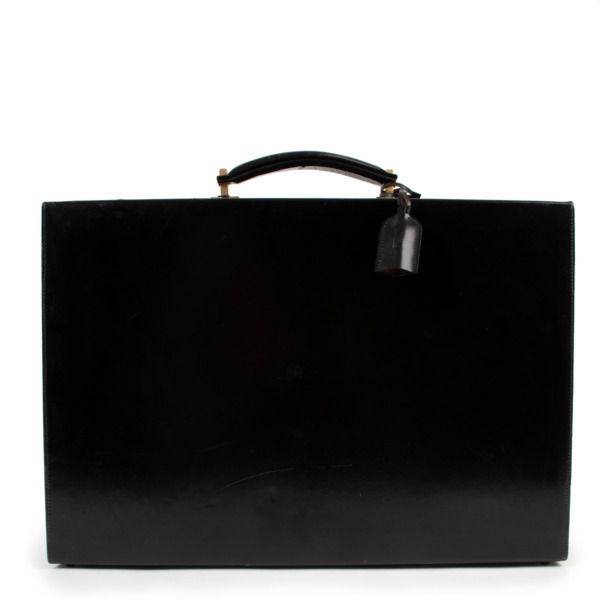 Delvaux Vintage Black Polished Leather Briefcase ○ Labellov Delvaux Vintage Black Polished Leather Briefcase ○ Labellov