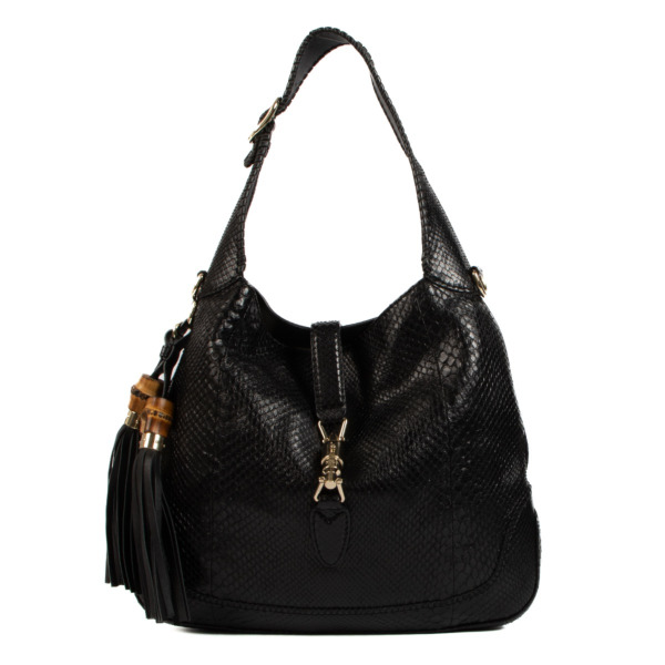 Gucci Black Python New Jackie Hobo Shoulder Bag Labellov Buy