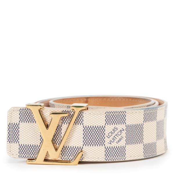 Louis Vuitton White Azur Belt Size 90 ○ Labellov ○ Buy and