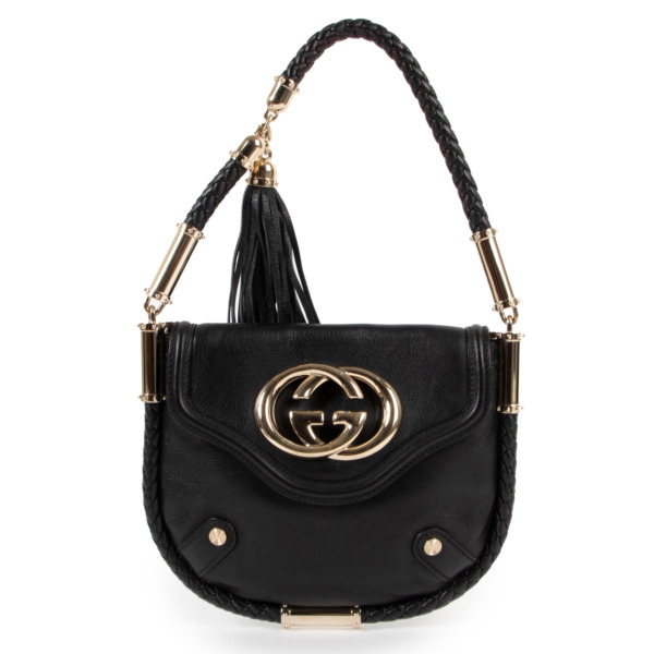 イタリア製 GUCCI Bow strap キャミソール トップス 36 黒 Gucci Black Small Britt Top Handle ○ Labellov ○ Buy and