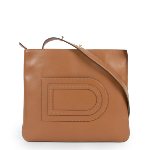 Delvaux Cognac Louise Crossbody Bag ○ Labellov ○ Buy and Sell