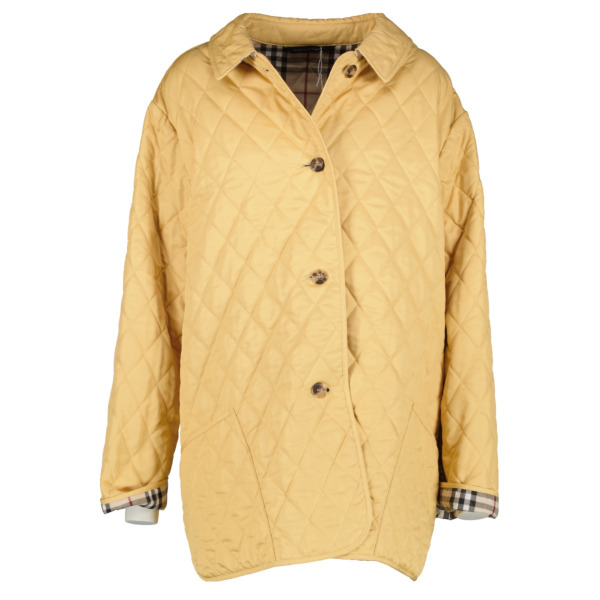Burberry Yellow Quilted Jacket Size L Labellov Buy and Sell Authentic Luxury