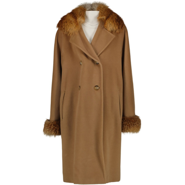 max mara ウーメス・フーラール ll03816_maxmara_camel_fur_coat
