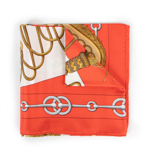 Hermès Cliquetis Carré 90 Silk Twill Scarf Labellov Buy and Sell ...