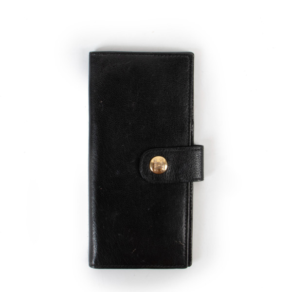 Celine Vintage Black Leather Card Holder Labellov Buy and Sell