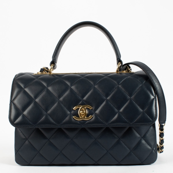Chanel Blue Trendy CC Top Handle Bag ○ Labellov ○ Buy and