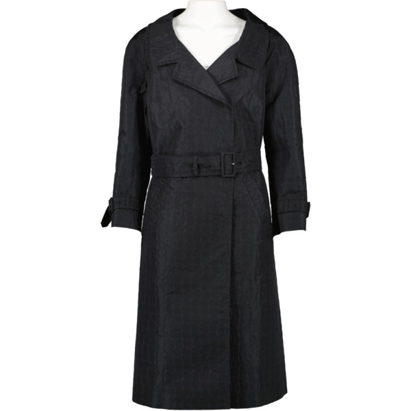 Prada Grau bow-embellished silk coat