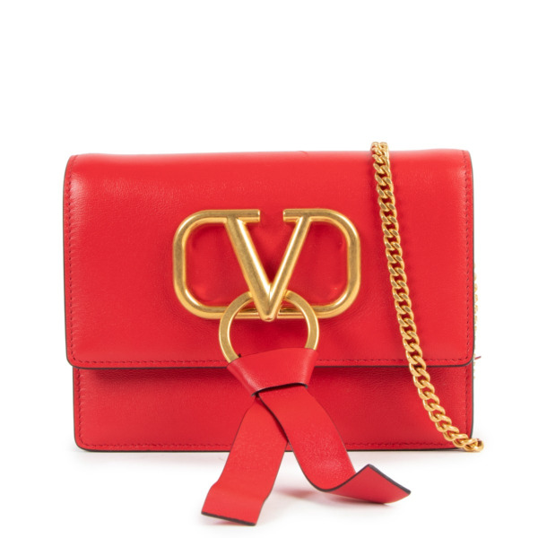 Valentino VRING Red Leather ref.270330 - Joli Closet