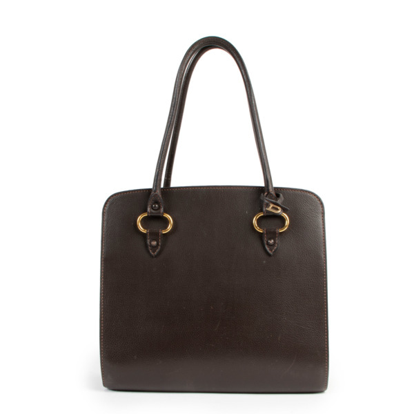 Delvaux Café Brown Sepia PM Top Handle Bag Labellov Buy and Sell ...