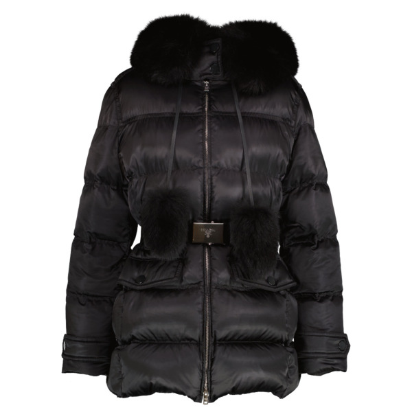 Prada Black Fur Puffer Jacket - size IT44 ○ Labellov ○ Buy Prada Black Fur Puffer Jacket - size IT44 ○ Labellov ○ Buy