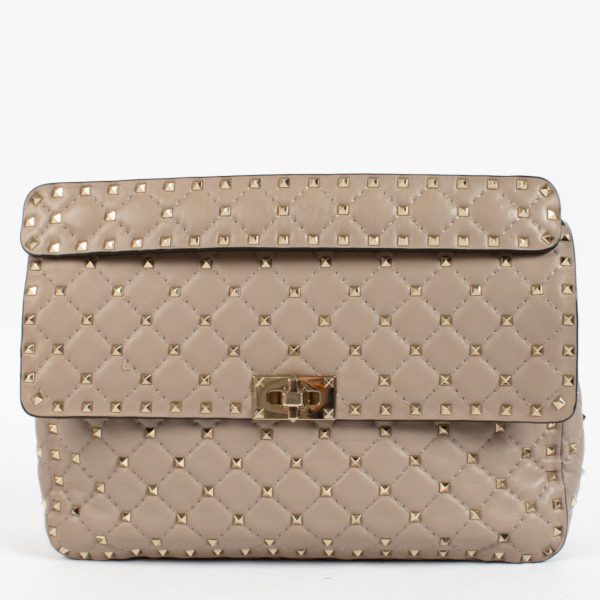 VALENTINO GARAVANI☆コレクションバッグ Valentino Garavani Nude Large Rockstud Bag ○ Labellov