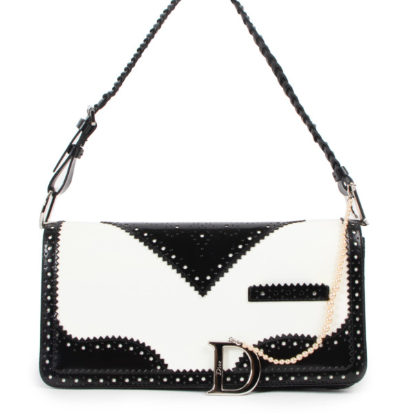 Christian Dior Black & White D'Trick Shoulder Bag