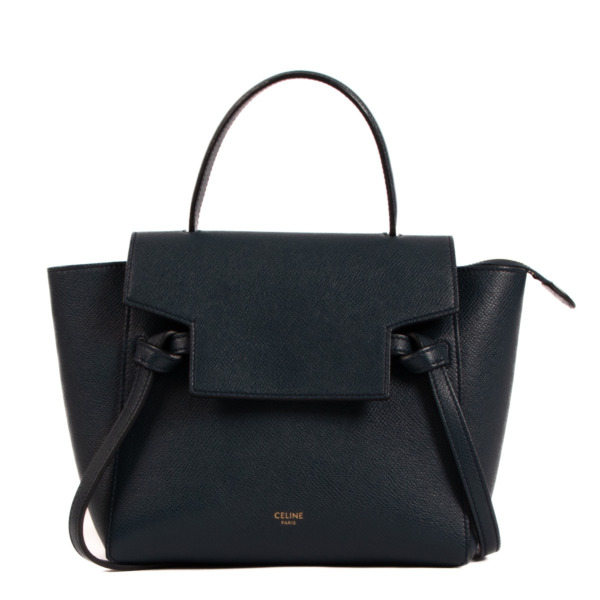 Celine Blue Leather Nano Belt Bag Labellov Buy and Sell