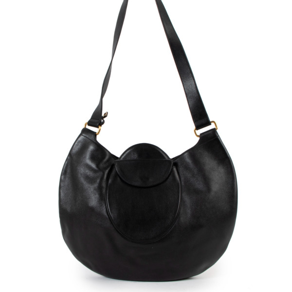 Delvaux Black Half Moon Leather Vintage Shoulder Bag Labellov Buy and ...