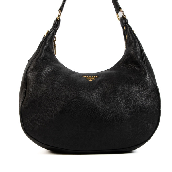 バッグ 00S PRADA VITELLO DAINO LEATHER HOBO BAG ll06156_prada_black_shoulder_b