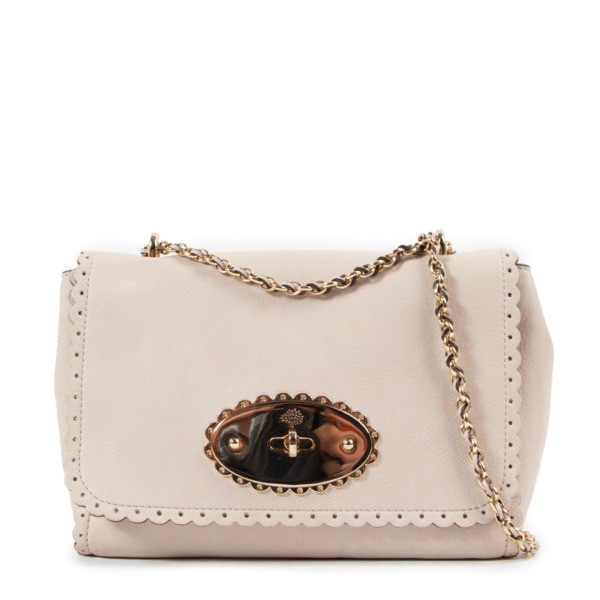 Mulberry Chalk Cookie Lily Pebbled Leather Bag Labellov Buy and Sell Authentic Luxury