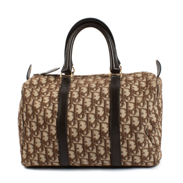 Christian Dior Brown Oblique Boston Bag ○ Labellov ○ Buy and