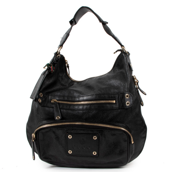 Gucci Black Leather Voyager Hobo Bag Labellov Buy and Sell Authentic Luxury