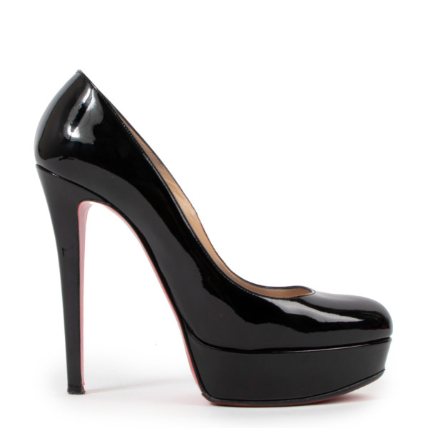 Christian Louboutin Black Patent Leather Bianca 140 Heels
