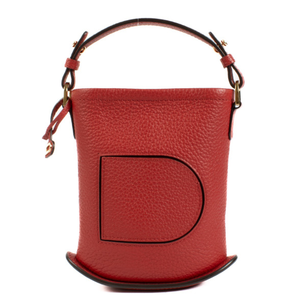 Delvaux Red Leather Pin Toy Bag ○ Labellov ○ Buy and Sell