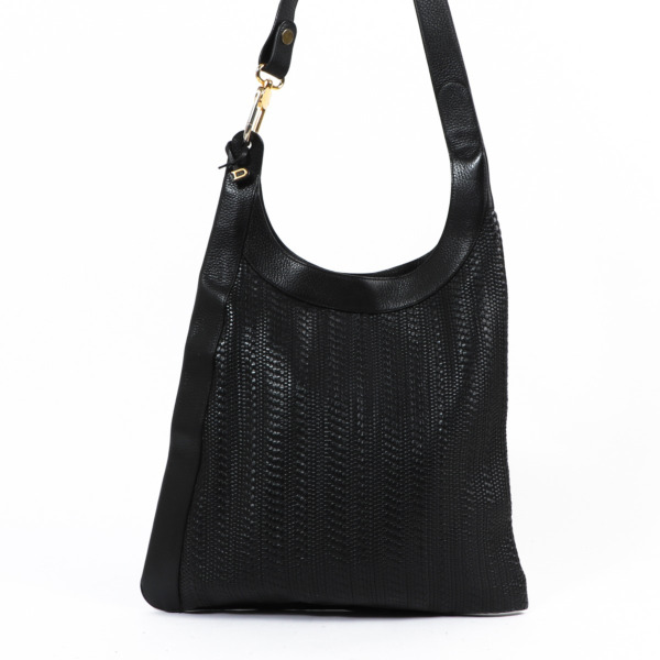 Delvaux Black Braided Leather Shoulder Bag Labellov Buy and Sell