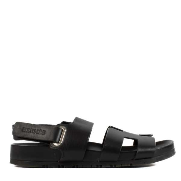 HERMES 38 大人気　黒 Hermès Sandals Size 9. 5 UK