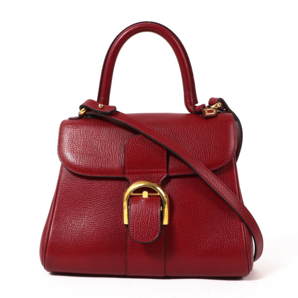 Delvaux Brillant PM Red Jumping Top Handle Bag Labellov Buy and Sell ...
