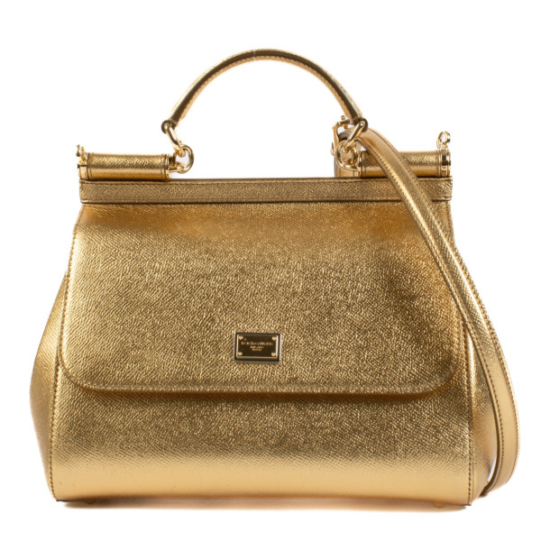 Dolce & Gabbana Gold Medium Sicily Bag ○ Labellov ○ Buy