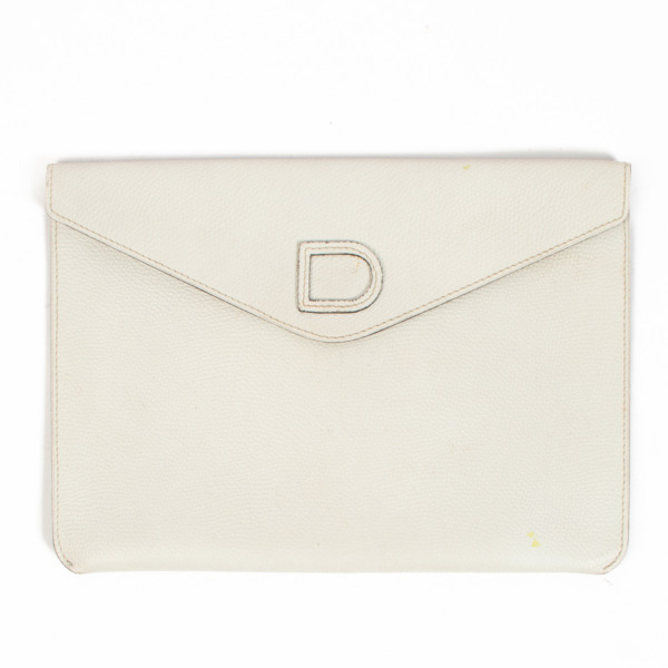 Delvaux Navy Leather Envelope Clutch – Second Serve