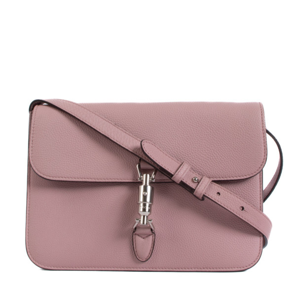 Gucci Mauve Jackie Soft Flap Bag Labellov Buy and Sell Authentic Luxury