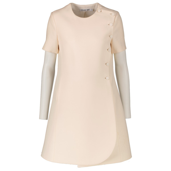Christian dior ワンピース 金 ボタン Christian Dior Cream Button Up Dress ○ Labellov ○ Buy and