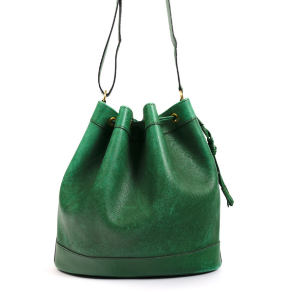Hermès Market GM Green Courchevel Bucket Bag ○ Labellov ○ Buy