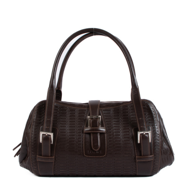 【関税&送料込】Loewe Bags Brown Loewe A5 Mini 2Way Handbag Shoulder Bag Sleek Calf Brown Bsk