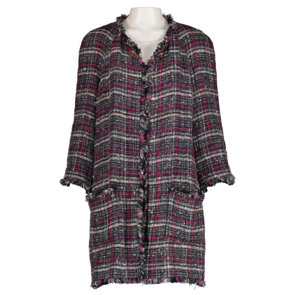 CHANEL Chanel 07P Multicolor Fringe Tweed Open Jacket - FR44