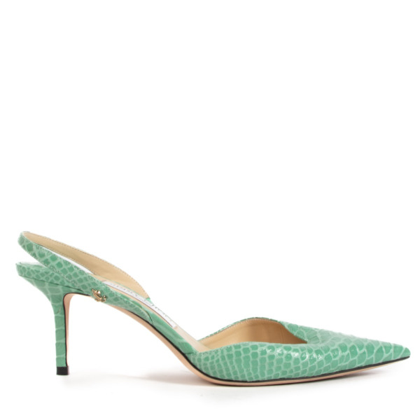 Jimmy Choo Green Thandi Slingback Pumps - size 39,5 ○ Labellov