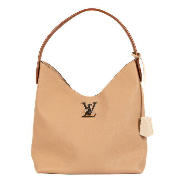 Louis Vuitton Beige LockMe Hobo Bag Labellov Buy and Sell Authentic Luxury