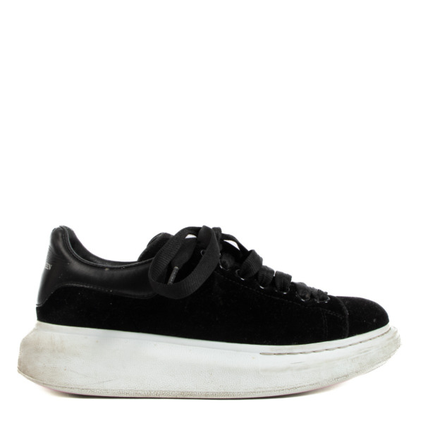 Alexander McQueen Black Velvet Sneakers Size 37 Labellov Buy