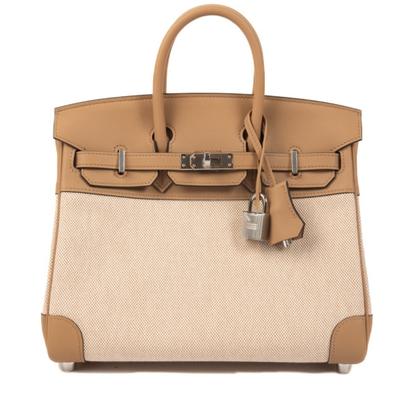 【シンプルでありながら特別】HERMES 25AWボンバーベスト Hermès Birkin 25 Toile H/Chai Swift PHW ○ Labellov ○ Buy