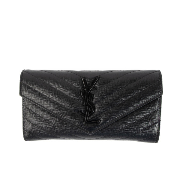 Saint Laurent So Black Cassandre Long Wallet Labellov Buy