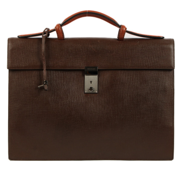 Delvaux Szekely 1992 Brown Leather Message Briefcase Labellov Buy and Sell Authentic Luxury